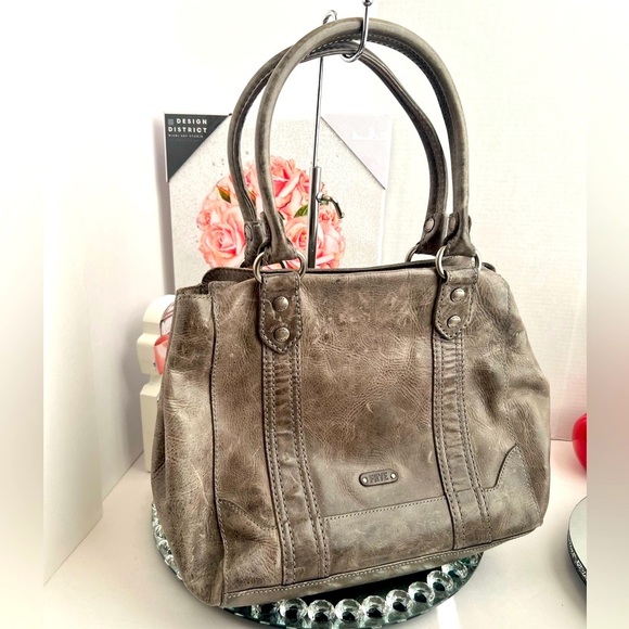 Frye Melissa grey Leather Distressed Shoulder bag - Picture 12 of 14